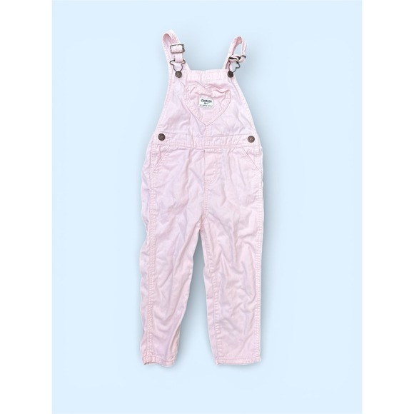 OshKosh B’gosh Other - Oshkosh B'Gosh Toddler Girls Pink Overalls Heart Pocket Size 4T